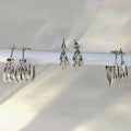 Triple-Layer Silvery Hoop (Set of 3 Pairs)