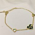 The Pulse Heartbeat Bracelet: Black Heart Charm