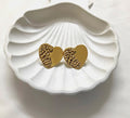 Hammered Golden Heart Statement Earrings (1 Pair)