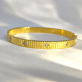 The Aura Bangle Kada: Golden Bangle With Sparks