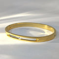 The Nova Bangle: Floating Sparkle Bangle (Stainless steel)