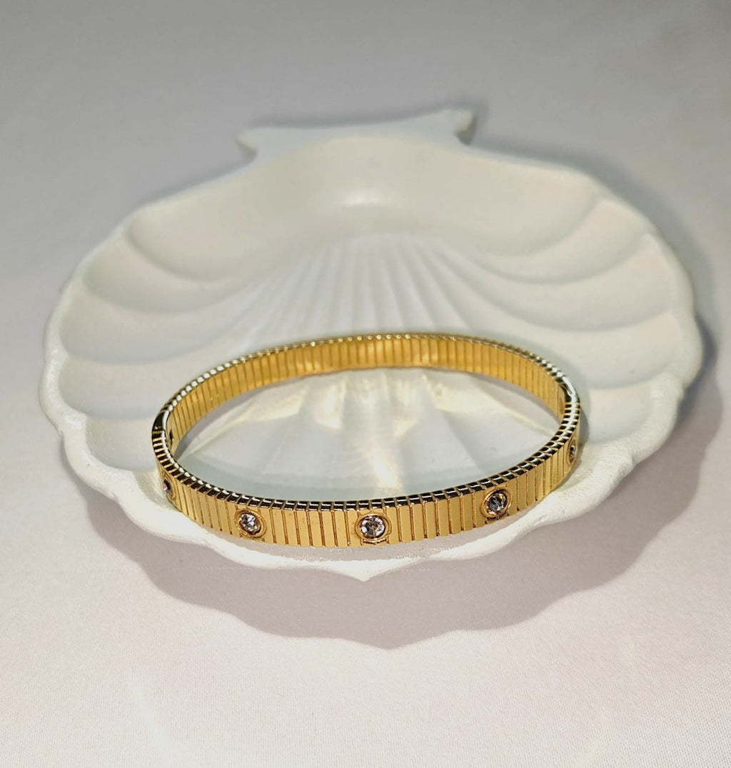 The Aura Bangle Kada: Golden Bangle With Sparks