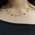 The Golden Spark Drops Necklace (Stainless Steel)