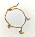 The Social Butterfly Bracelet: Trio Butterfly Charm