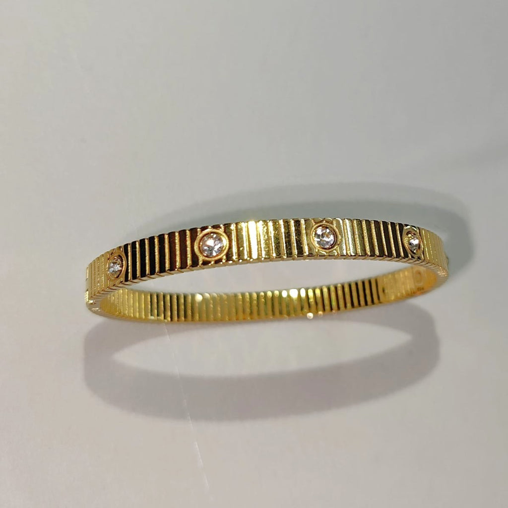 The Aura Bangle Kada: Golden Bangle With Sparks